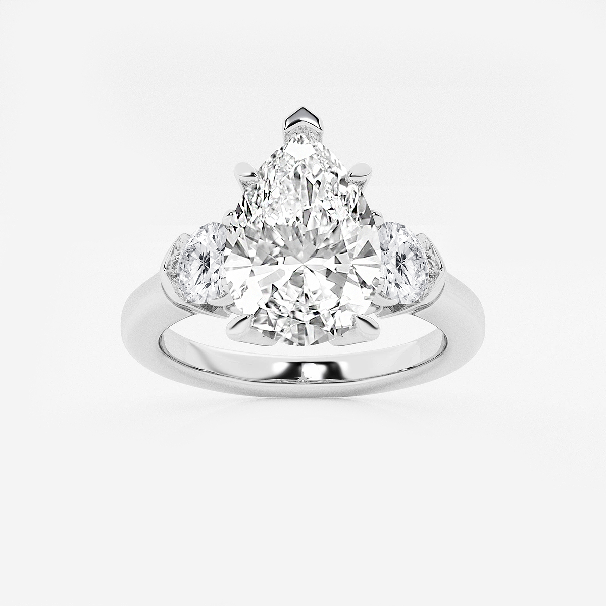 3 3/4 ctw Pear Lab Grown Diamond Engagement Ring